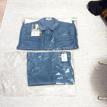 에코 리사이클 소재 9190A 블루 그레이 3L 상하의 작업옷