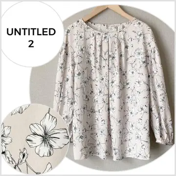 새상품급 UNTITLED 언타이틀 테넬 플라워 프린트 블라우스