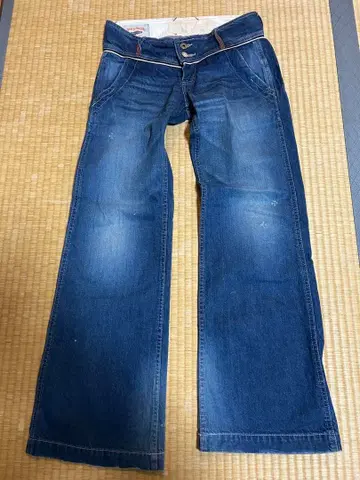 베티 스미스 로우라이즈 오카야마제 닻 자수 리본 디자인 Y2K