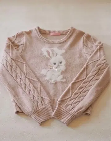 허니 시나몬 토끼 니트 토끼 자카드 니트