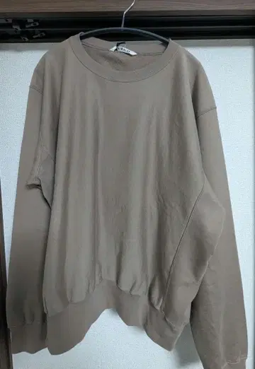 AURALEE SWEAT 오라리 맨투맨 그레이 베이지