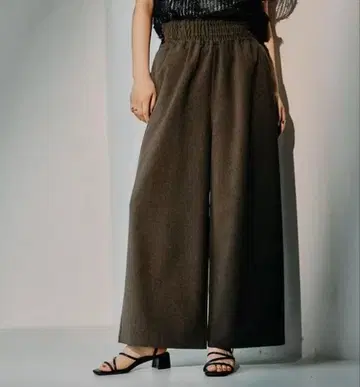 LEPSIM 슬랙스 개더 와이드 팬츠