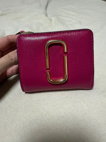 이단 접이식 지갑 핑크 레드 마크제이콥스