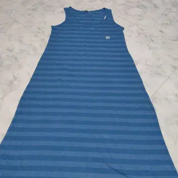 GU 파랑 스트라이프 슬리브리스 원피스 미사용 새상품 택 포함