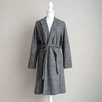 GALERIE VIE 울 나일론 체스터 코트 체크