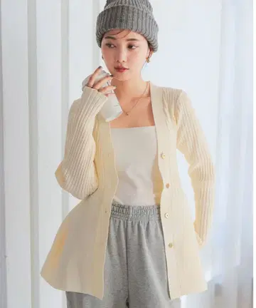 고베 레터스 페플럼 가디건