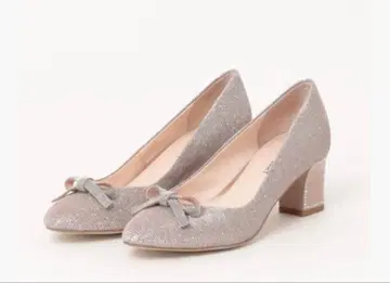 JILL STUART 리본 모티브 핑크 골드 펌프스