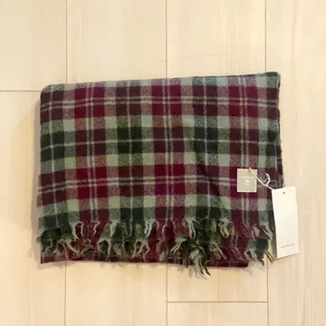 [ 미사용 새상품 ] LOCALLY 울 체크 대형 스톨