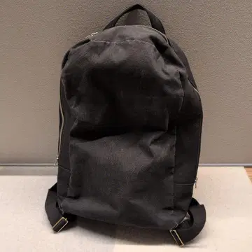 NIZYU KANO 니쥬카노 캔버스 백팩 블랙 x 가죽