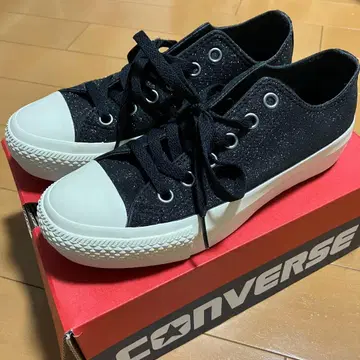 올스타 컨버스 글리터 로우컷 블랙 새상품급