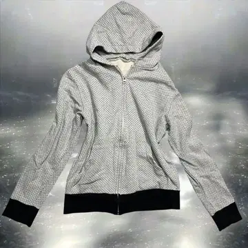 00s 도트 그레이 후드티 위시코어 다크코어 페어리 그런지