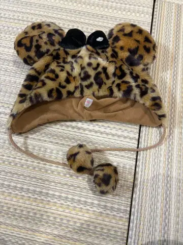 단종 디즈니 미니 레오파드 무늬 팬캡