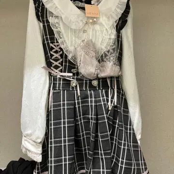 리즈리사 프릴 요크 리본 셋업