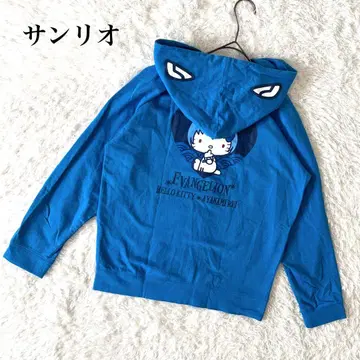 산리오 헬로키티 에반게리온 아야나미 레이 콜라보 후드티 L