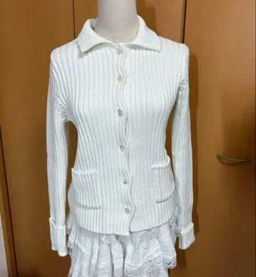 j.crew 화이트 니트 가디건 S