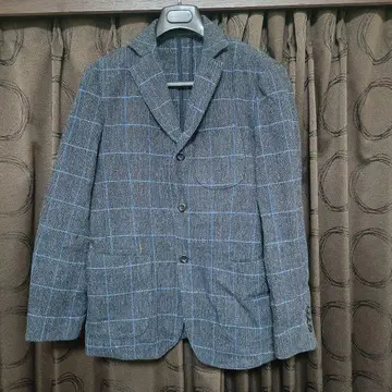 45r 그레이 계열 체크 무늬 비즈니스 자켓