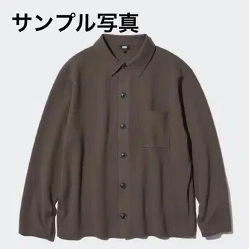 UNIQLO 다크 브라운 밀라노 리브 셔츠 가디건