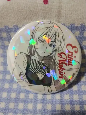 식극의 소마 올스타 캔뱃지 나키리 에리나 레어 홀로그램