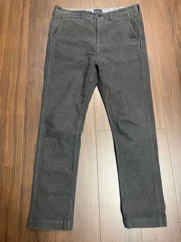 BEAMS 스웨이드 팬츠 그레이