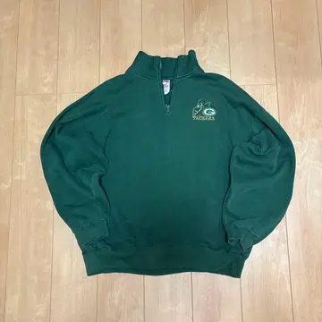 NFL 패커스 그린베이 패커스 하프 지퍼 맨투맨