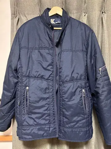 [ 프랑스제 ] K-WAY 빈티지 패딩 자켓 네이비 L 사이즈 상당