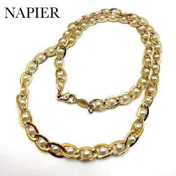 NAPIER 네이피어 펄 목걸이 골드 코스튬 주얼리