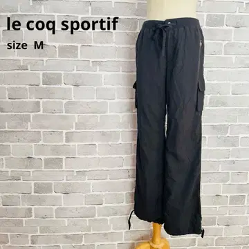 르꼬끄 스포르티브(M) 스포츠 카고 팬츠 블랙 와이드 밑단 조임 B185