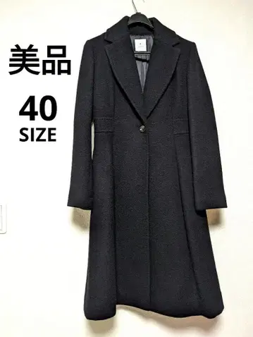 거의 미사용 새상품급 에포카 롱 코트 블랙 울
