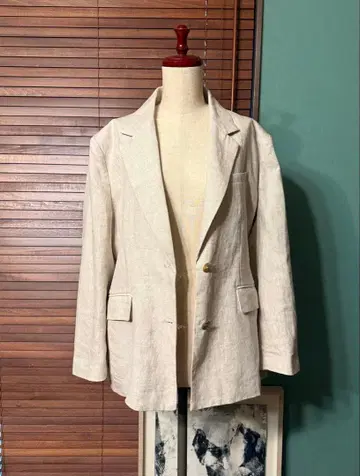 Ungrid 백 디자인 린넨 혼방 자켓