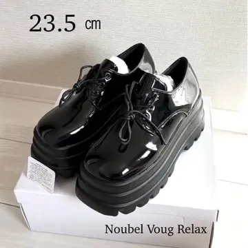 새상품 Noubel Voug Relax 통굽 레이스업 스퀘어토 신발
