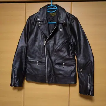 STOOGE&CO 블랙 더블 라이더 자켓