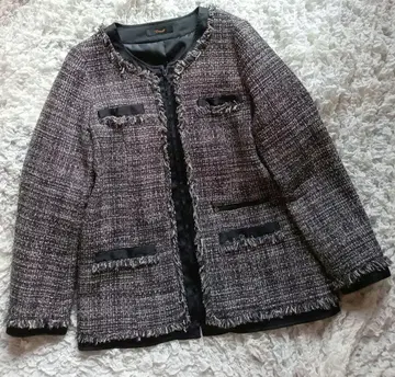 에크루필 노카라 트위드 자켓 사이즈 3