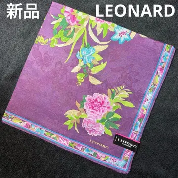 새상품 LEONARD 손수건 스카프 No.133 대형 꽃무늬