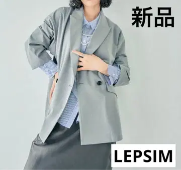 [ 새상품 ] LEPSIM TR 루즈 W 브레스트 자켓 탑 그레이