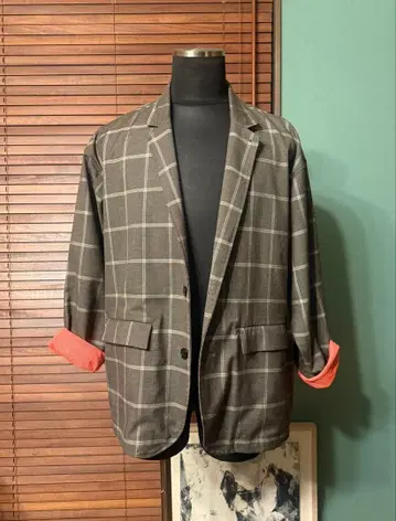 WHIMSIC 체크 테일러드 자켓