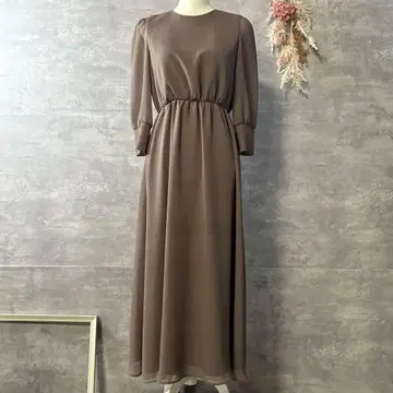 kaene 양류 쉬폰 원피스 모카 그레이지 2 사이즈