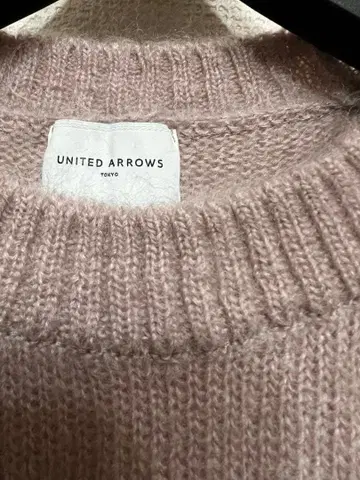 더스티 핑크 UNITED ARROWS 긴팔 니트 스웨터