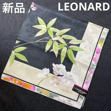 새상품 LEONARD 손수건 스카프 No.134 대형 꽃무늬