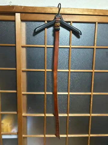 브라운 가죽 벨트 천연 가죽 유가쿠 6연 루프