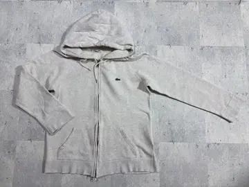사이즈 40 LACOSTE 집업 후드티 라이트 그레이 후드 맨투맨