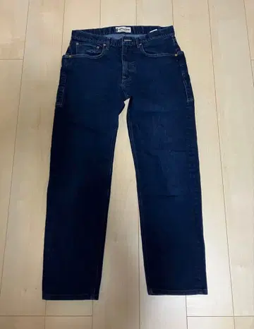 THE BACK WATER 스트레이트 데님 다크 블루 W32