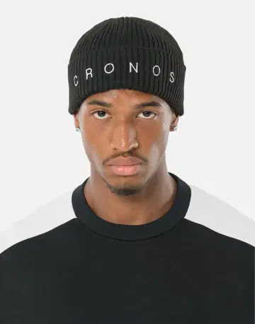 CRONOS 블랙 니트 모자