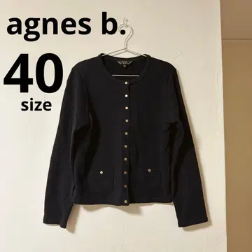 to b. by agnes b. 에네스베 골드 버튼 가디건