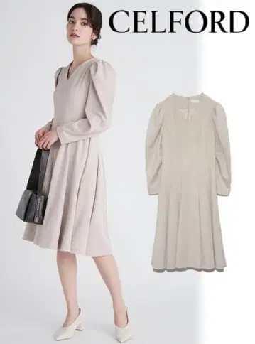 새상품급 셀포드 롱 슬리브 분또 원피스 38 M