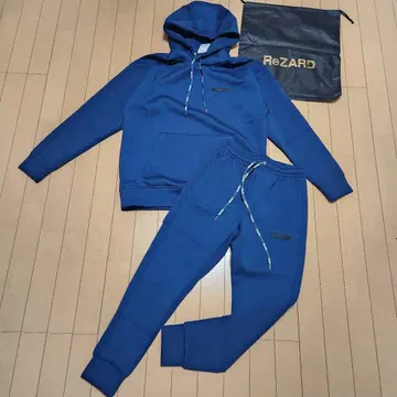 Rezard 셋업 로고 와펜 후디 & 스웨트 팬츠