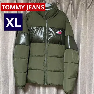 TOMMY JEANS 다운 자켓 올리브