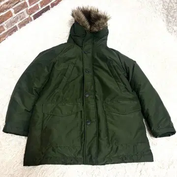 새상품급 유니클로 울트라 웜 하이브리드 다운 코트 올리브 XXL