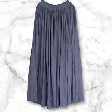 릴라 로브 롱 스커트 스커트 플리츠 허리밴딩 깔끔한 세련된