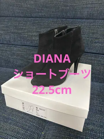[ 새상품급 ] 다이애나 DIANA 스웨이드 숏부츠 블랙 22.5cm