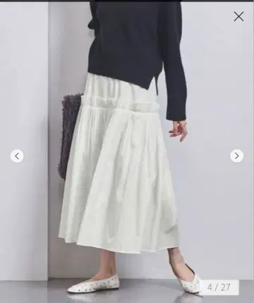 S 플리츠 개더 스커트